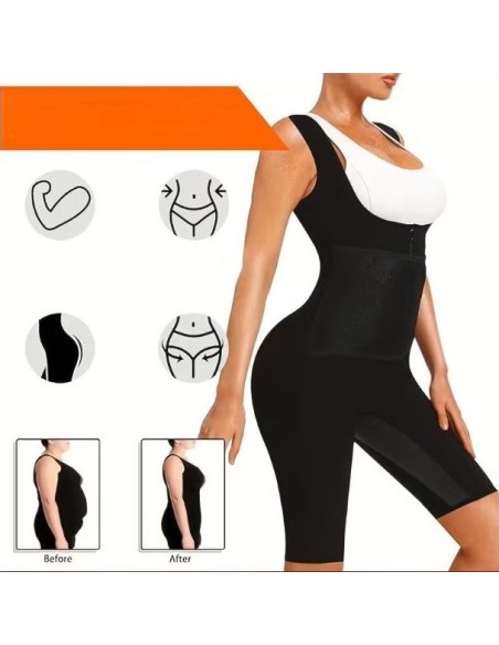 5X SAUNA EFFECT-BODY SHAPING BELT بدلة ساونا رياضية نسائية - ملابس لياقة بدنية للجري