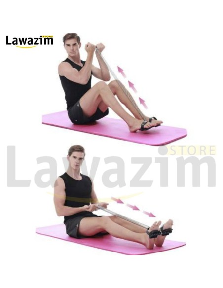 مجموعة رياضية Kit Sportif من 3 قطع: حبل قفز/ كماشة يدوية / جهاز تدريب البطن