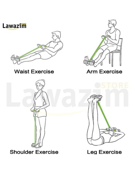 مجموعة رياضية Kit Sportif من 3 قطع: حبل قفز/ كماشة يدوية / جهاز تدريب البطن