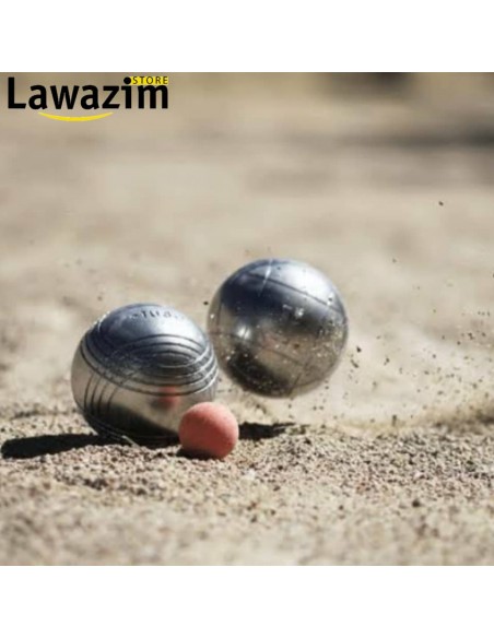 مجموعة لعبة الكرة الحديدية لأحلى الألعاب الجماعية Sacoche Chrome Pétanque 08 / 06 Boules