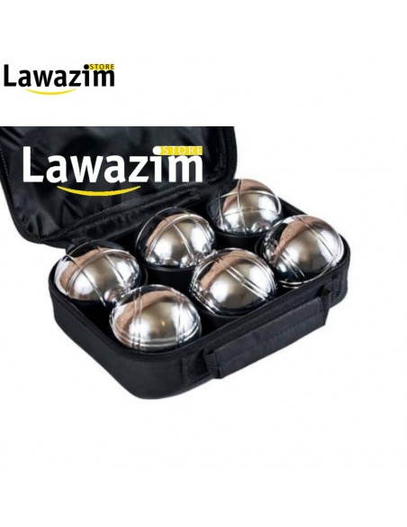 مجموعة لعبة الكرة الحديدية لأحلى الألعاب الجماعية Sacoche Chrome Pétanque 08 / 06 Boules