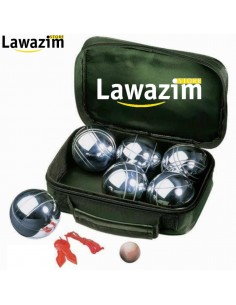 مجموعة لعبة الكرة الحديدية لأحلى الألعاب الجماعية Sacoche Chrome Pétanque 08 / 06 Boules