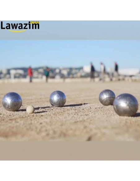 مجموعة لعبة الكرة الحديدية لأحلى الألعاب الجماعية Sacoche Chrome Pétanque 08 / 06 Boules