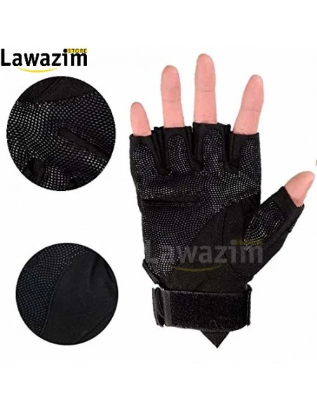 قفازات نصف أصبع لقيادة الدراجات الرياضية و النارية   fingerless safety gloves