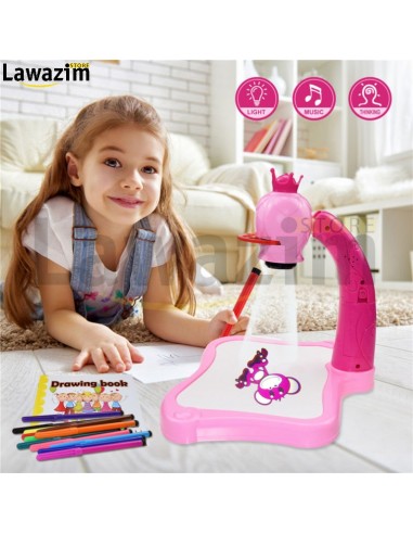 Projector drawing table for kids educational toyطاولة الرسم للأطفال مع