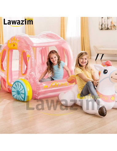 العربة بالحصان القابلة للنفخ  carrosse de princesse gonflable