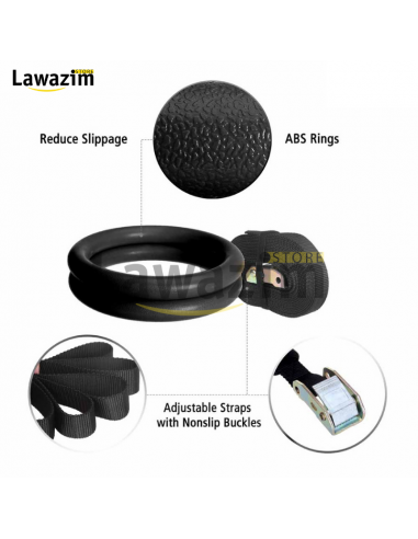 Plastic Gymnastic Rings With Straps - حلقات الجمباز البلاستيكية مع الأشرطة