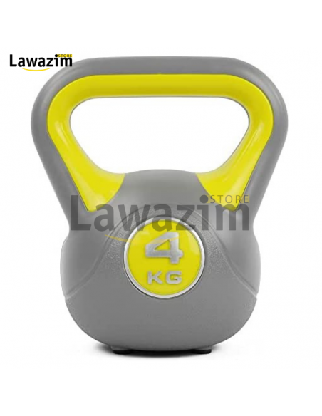 معدات رياضية لرفع الأثقال - Liveup Plastic Kettlebell for Home Gym fitness 2 Kg 4 Kg 6 Kg 8 Kg