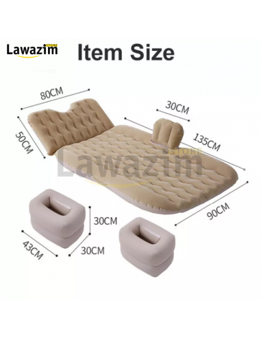 Car Bed for Back Seat Outdoor Camping Mat Cushion - سرير سيارة للمقعد الخلفي قابل للنفخ بالهواء