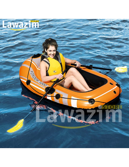 قارب متين قابل للنفخ لشخص واحد مع مجادف طويلة من Bateau Gonflable & Durable pour une Personne avec de Longues Rames - Bestway