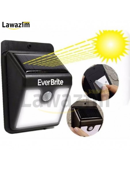 مصباح خارجى بالطاقة الشمسية مع مستشعر للحركة\  avec Détecteur de Mouvement Lampe Solaire Extérieure