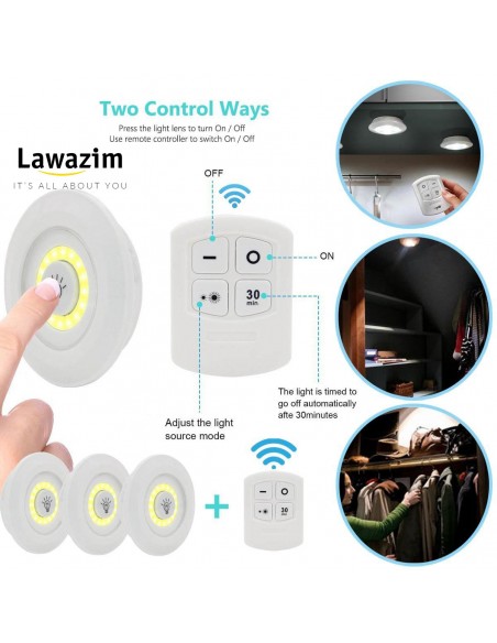 Wireless-remote-control-led-light / مصابيح LED لاسلكية مع جهاز تحكم عن بعد