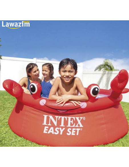 مسبح أطفال بهيج و حيويّ بشكل سرطان البحر/intex piscinette autoportante crabe