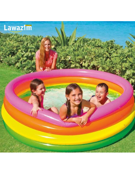 مسبح بحلقات ملونة لأنشطة صيفية ممتعة للأطفال و العائلة / Piscine colorés pour des activités estivales amusantes
