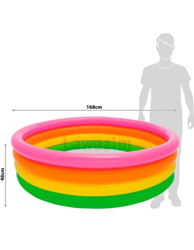 مسبح بحلقات ملونة لأنشطة صيفية ممتعة للأطفال و العائلة / Piscine colorés pour des activités estivales amusantes