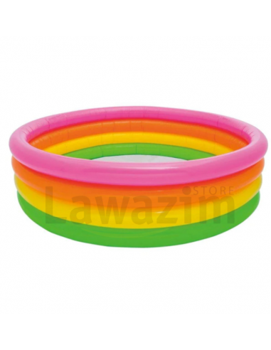 مسبح بحلقات ملونة لأنشطة صيفية ممتعة للأطفال و العائلة / Piscine colorés pour des activités estivales amusantes