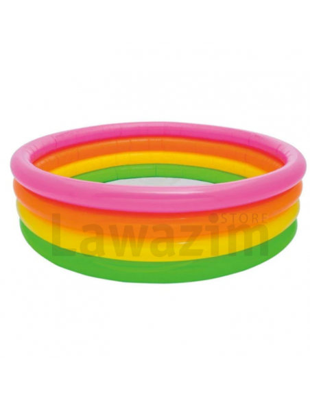 مسبح بحلقات ملونة لأنشطة صيفية ممتعة للأطفال و العائلة / Piscine colorés pour des activités estivales amusantes