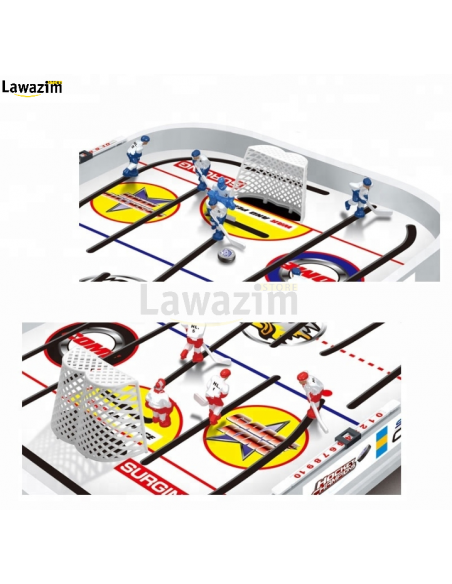 لعبة هوكي الطاولة لأمتع اللّعب الثنائية Mini Rod Hockey Table