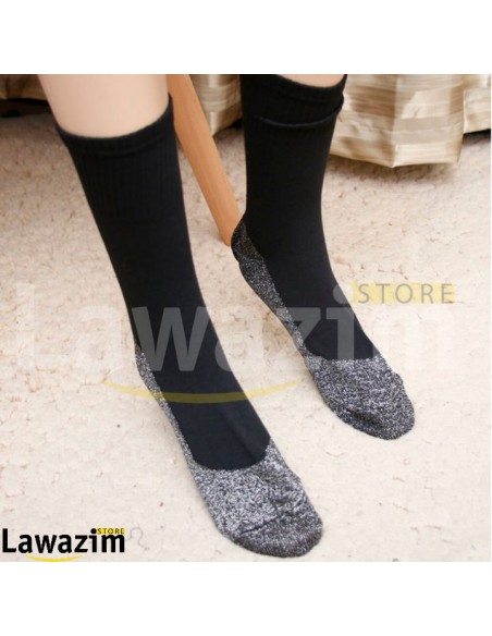 جوارب من ألياف الألمنيوم للرجال أو النساء سميكة و دافئة Chaussettes Chauffantes pour hommes ou femmes