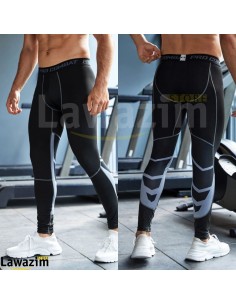 السروال الحراري الرجالي لشدّ العضلات  Homme Lycra Leggings Pantalons De Sport