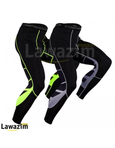 السروال الحراري الرجالي لشدّ العضلات  Homme Lycra Leggings Pantalons De Sport
