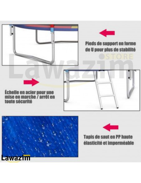 الترامبولين المستدير للحدائق بجودة عالية *Freestyle Trampoline Rond *4,20m Diamater