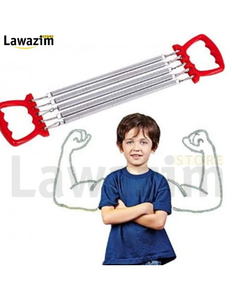 متوسع صدر فولاذي قابل للتعديل متوسع الصدر للياقة البدنية للأطفال Extenseur pectoral réglable à ressorts en acier pour résistance