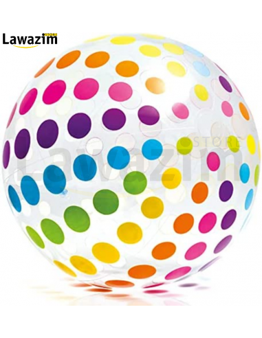كرة الشاطئ الضخمة من Intex شفافة و ملونة Ballon gonflable géant Intex