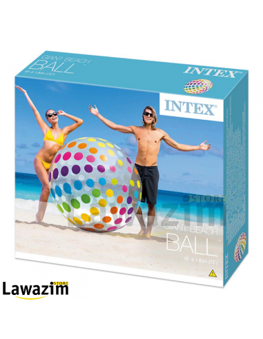كرة الشاطئ الضخمة من Intex شفافة و ملونة Ballon gonflable géant Intex