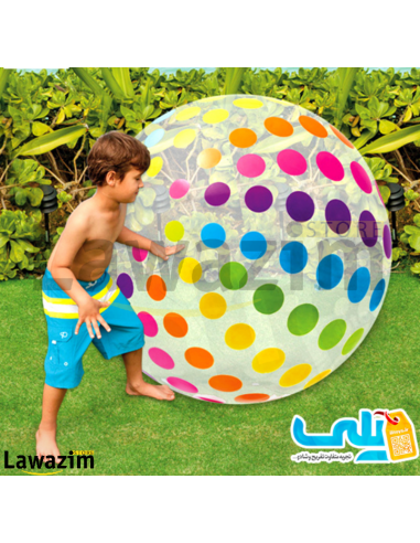 كرة الشاطئ الضخمة من Intex شفافة و ملونة Ballon gonflable géant Intex