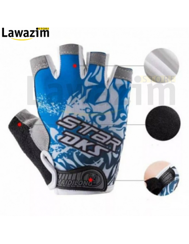 Gants demi doigt fitness pour femme/homme قفازات بدون أصابع للرياضة للرجال و النساء