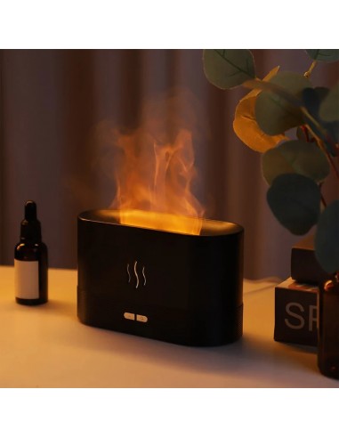 معطر منزلي صحي مع تأثير اللهب Foreverup Diffuseur D'arômes avec Effet Flamme