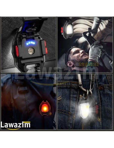 المصباح الصغير القابل للشحن  بأضواء مختلفة Mini lampe de Travail d'inspection LED Rechargeable  (Porte-clés Lampes)