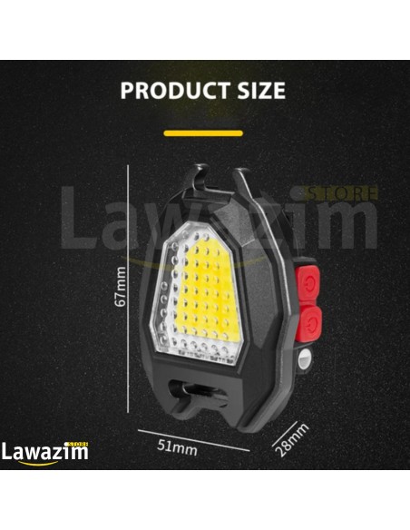 2 PCS Mini Lampe de Travail Portable d'inspection LED Rechargeable 800  Lumens Portable Petites Porte-clés,Lampes de Poche[S246]