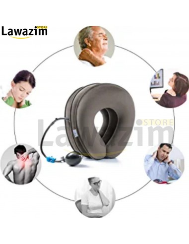 وسادة رقبة قابلة للنفخ مع دعامة قابلة للتعديل Coussin cervical gonflable minerve cou ajustable