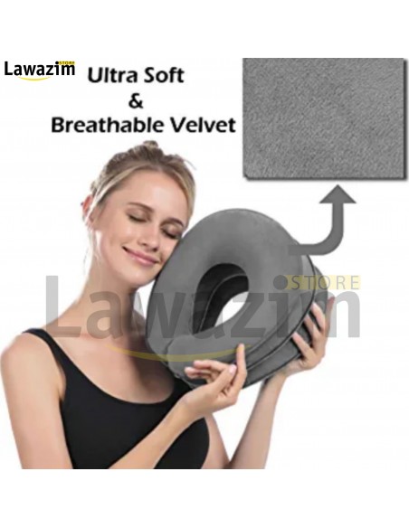وسادة رقبة قابلة للنفخ مع دعامة قابلة للتعديل Coussin cervical gonflable minerve cou ajustable