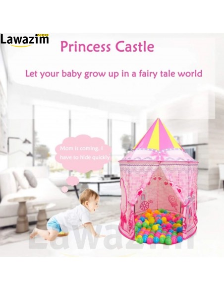 خيمة اللعب للأميرات مع نفق و مسبح كرات ملونة tente de Joux pour enfants 3en1