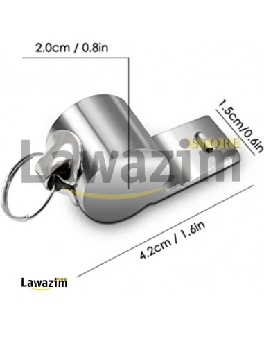صافرة التحكيم المعدنية عالية الجودة المضادة للكسر Sifflet d'entraineur en acier inoxydable avec cordon