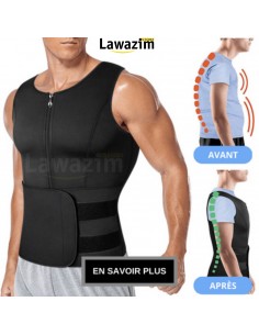 سترة شد عضلات الجسم و تحسين قوام الجسم  Gilet pour resserrer les muscles du corps et améliorer la forme Pour les hommes