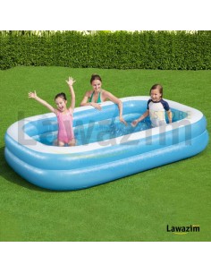 مسبح قابل للنفخ من BESTWAY مستطيل الشكل ازرق وابيض  2.62m ×1.75m×51cm Piscine Gonflable rectangulaire