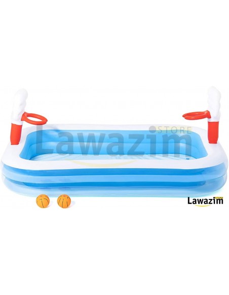 مسبح كرة السلة القابل للنفخ مستطيل الشكلBESTWAY Piscine Gonflable de Basket-ball pour Enfants