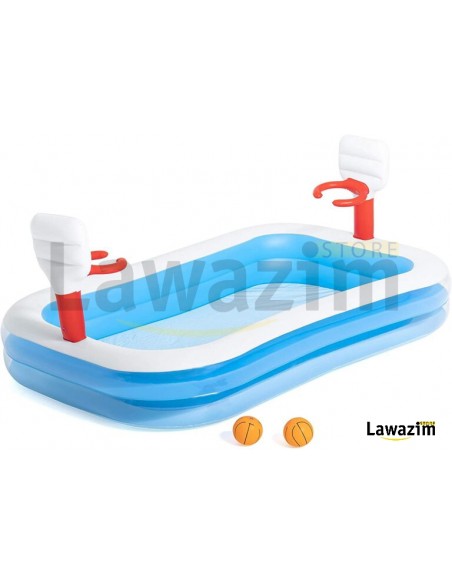 مسبح كرة السلة القابل للنفخ مستطيل الشكلBESTWAY Piscine Gonflable de Basket-ball pour Enfants