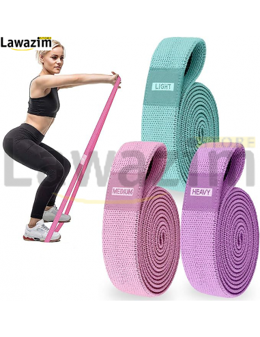 Long Fabric Resistance Bands  أربطة احترافية لتدريبات المقاومة للسيدات ذات جودة عالية