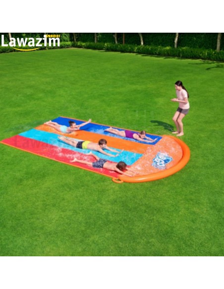 ملعب الإنزلاق المائي المنزلي بأربع ممرات  Bestway H2OGO!Quadruple Water Slide