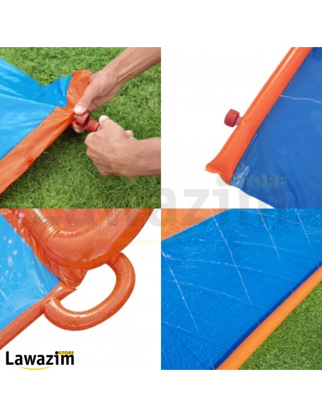 ملعب الإنزلاق المائي المنزلي بأربع ممرات  Bestway H2OGO!Quadruple Water Slide