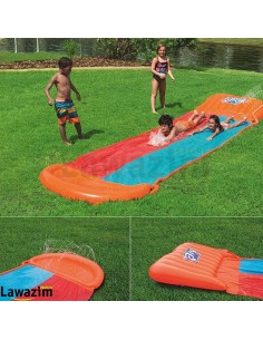 ملعب الإنزلاق المائي المنزلي بممرين Bestway H2OGO!double Water Slide