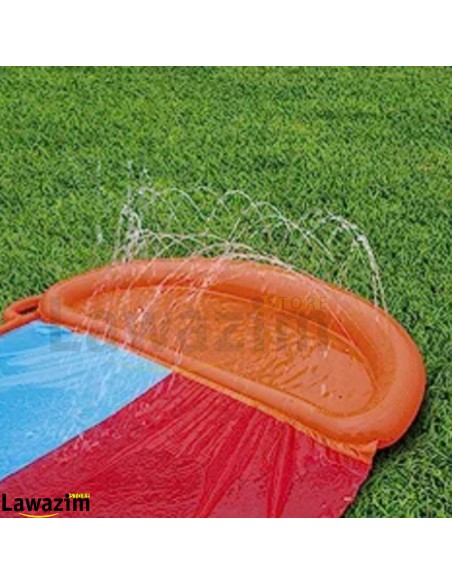 ملعب الإنزلاق المائي المنزلي بممرين Bestway H2OGO!double Water Slide