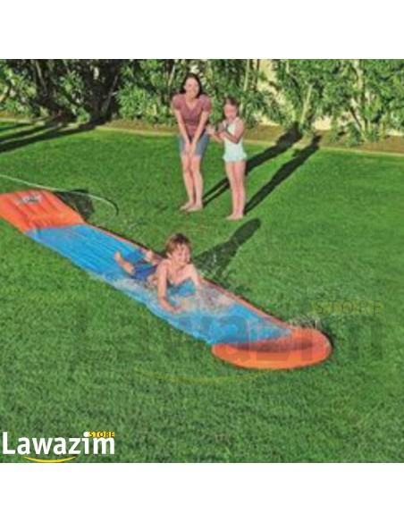 ملعب الإنزلاق المائي المنزلي بممر واحد Bestway52254, Toboggan H2OGO,un pièce unique
