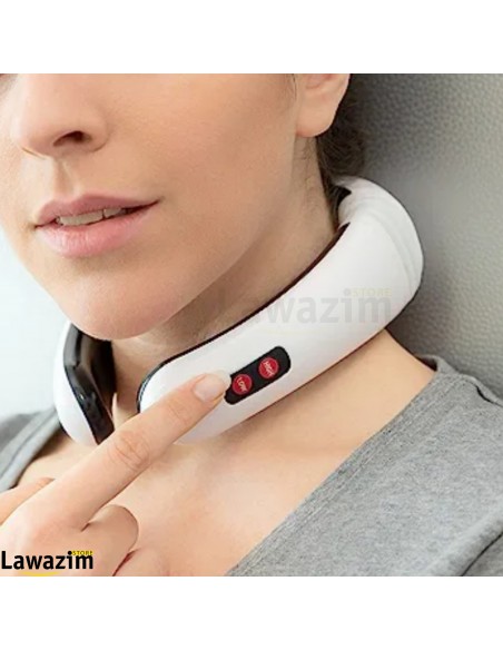 جهاز تدليك الرقبة و الظهر الكهربائي متعدد التقنيات و الأوضاع Masseur Cervical Electrique pour Relaxation Musculaire