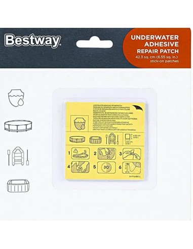 اللاصقات الشفافة لتصليح ثقوب الأحواض و الألعاب القابلة للنفخ  Patches de Réparation Adhésif pour Piscine et Jeux Gonflable